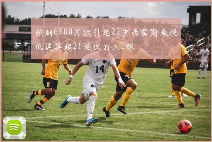 热刺6500万欧引进22岁西蒙斯表现低迷英超21场仅打入1球